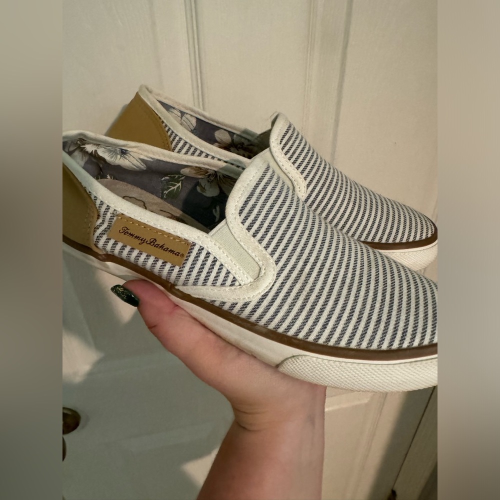 Tommy Bahama Striped Slip On Shoes